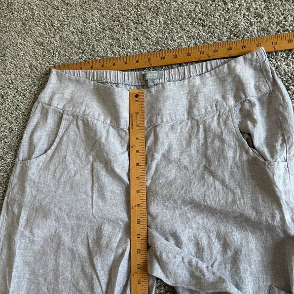 Habitat Clothes To Live In Womens XL Linen Blend Wide-Leg Pants Elastic Waist - Picture 8 of 11